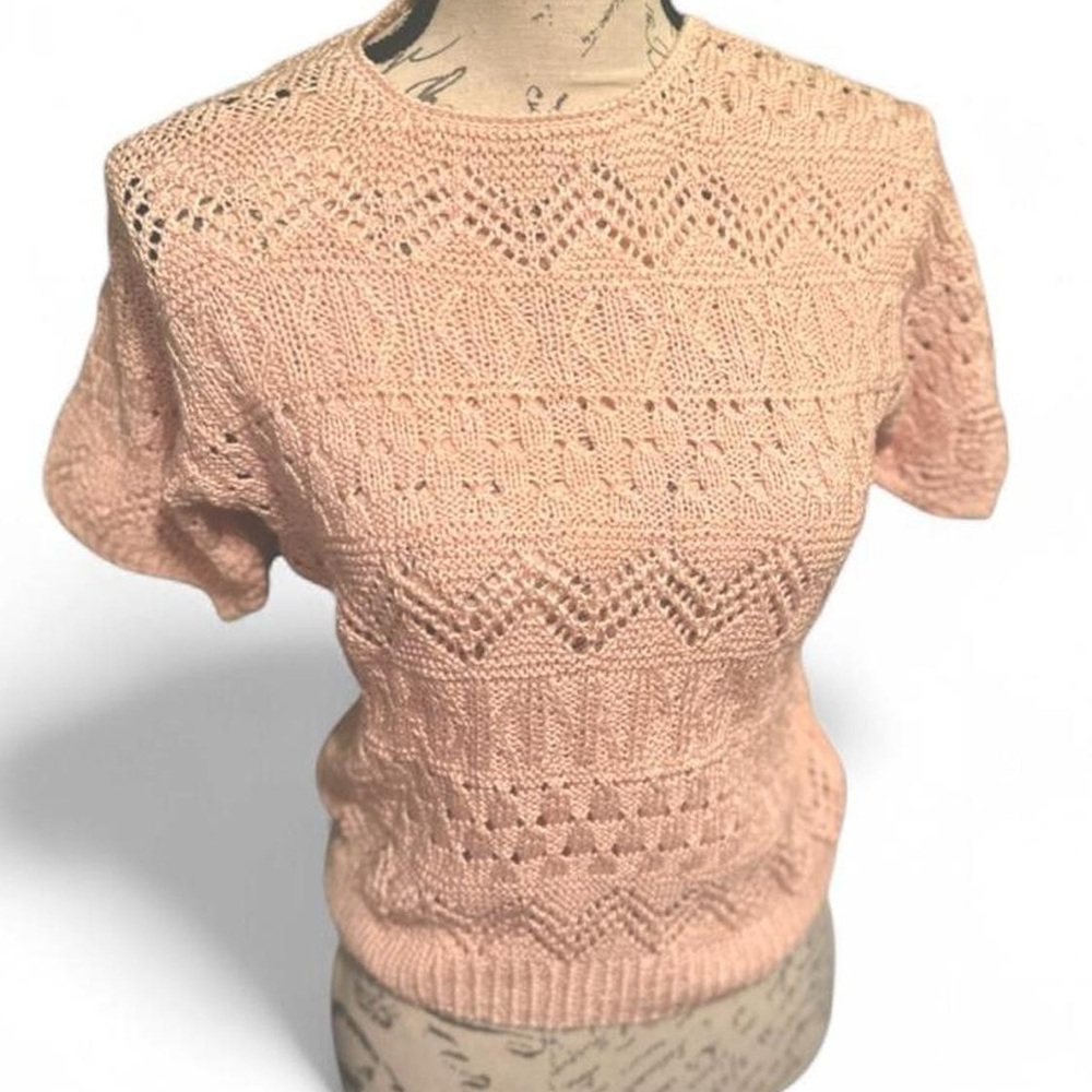 Handcrafted Boho Crochet Whimsy Cottage-core Knit Blouse Sweater Top